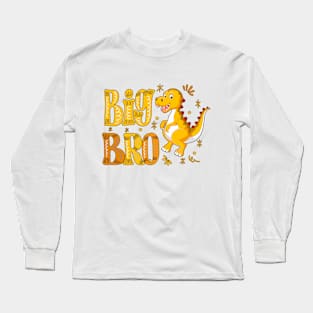 big brother, Promoted to big brother dinosaur Gift, Big bro Long Sleeve T-Shirt